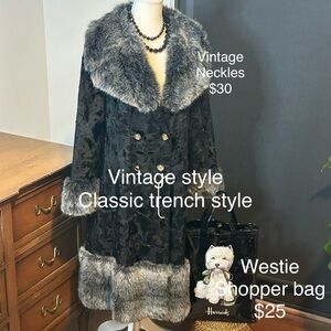 Vintage Style Black and Gray Coat